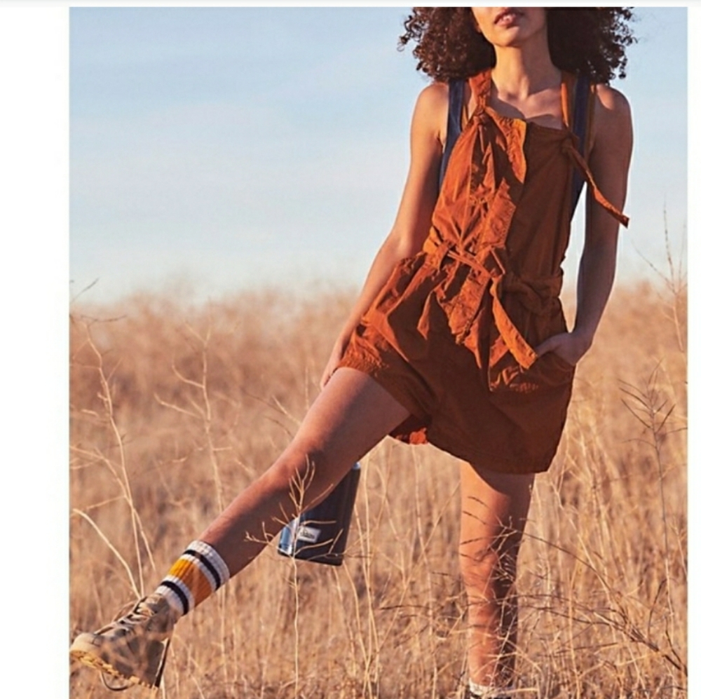 FREE PEOPLE ROMPER-ISLAND BOUND TAN